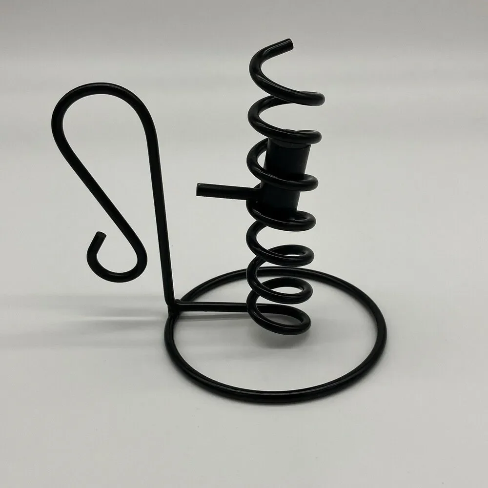 Vintage Hand Wrought Iron Spiral‎ Colonial Courting Candle